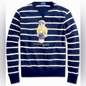 Ralph Lauren | CP - 93 Sailor Yellow Jacket Polo Bear Sweatshirt Navy Striped